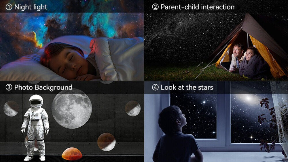 13in1 Galaxy Starry Sky Projector Night Light Rotating LED Planetarium Star Lamp
